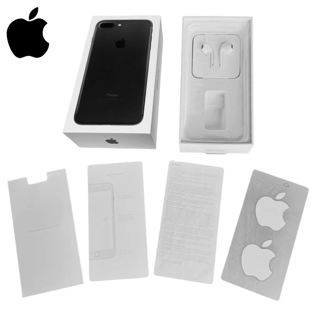 Apple iPhone 7 Plus Black 32GB w/Ear Buds & Inserts ORM Empty Box